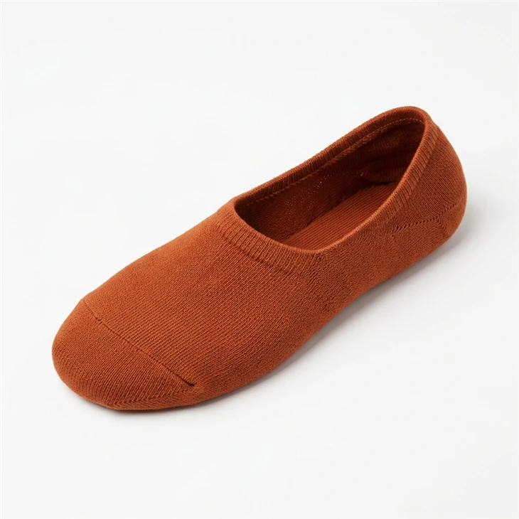 Non Slip Yoga Socks L05 Burnt Orange Anti Skid Grip Pilates Socks With Transparent Silicone Dots Low Cut Boat Socks Custom Logo Breathable Cotton suppliers